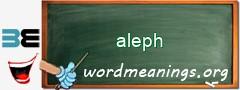 WordMeaning blackboard for aleph